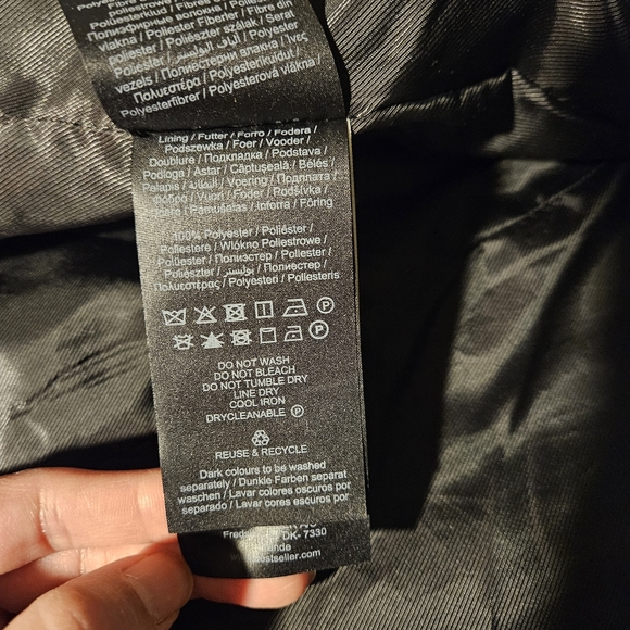 Vera Moda Wool Blend Black Mock Neck Belted Coat Sz M - Picture 9 of 14